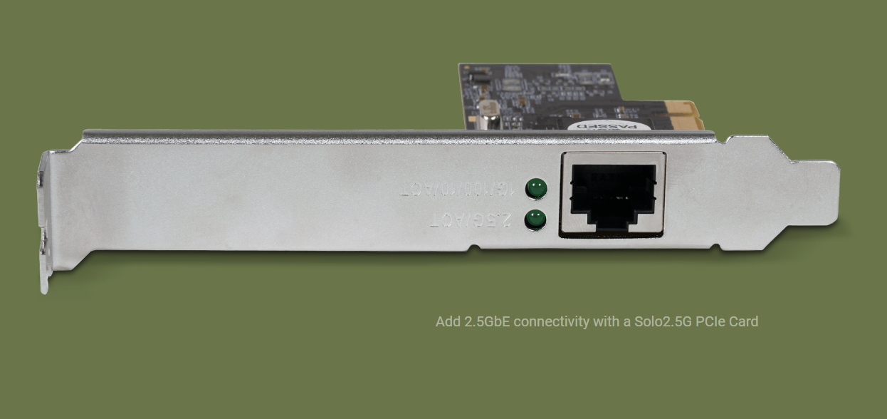 Sonnet Solo 2.5G Ethernet PCIe Card Sonnet Solo 2.5G Ethernet PCIe Card